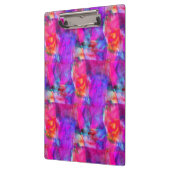 Kunstroze, blauwe, rode textuurachtergrond klembord (Links)