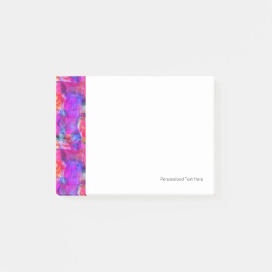 Kunstroze, blauwe, rode textuurachtergrond post-it® notes (Voorkant)