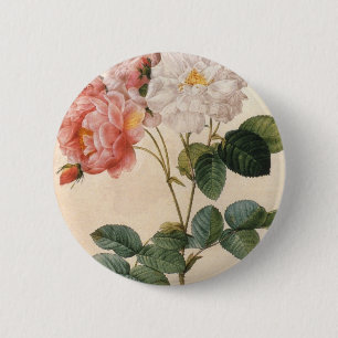 kunstroze roze gloed Pinback-Button Ronde Button 5,7 Cm