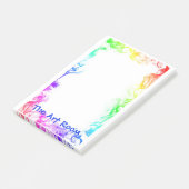 Kunstruimte na de introductie, kunstleraar, groot post-it® notes (Schuin)