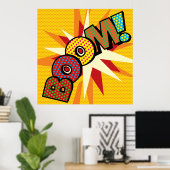 Kunstruimte voor komische boeken Pop Poster (Thuiskantoor)