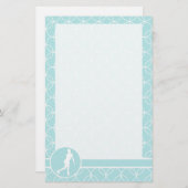 Kunstschaatsen; Baby Blue Circles Briefpapier (Voorkant / Achterkant)