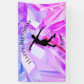 Kunstschaatsen Happy Birthday Banner (Verticaal)