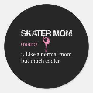 Kunstschaatsen Mam Ice Schaats Skater Mam Ronde Sticker