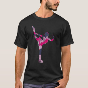 Kunstschaatsen Meisjes en vrouwen schaatsen op het T-shirt