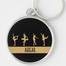 "Kunstschaatsen" meisjes goud Sleutelhanger