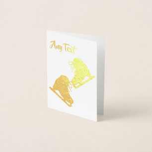 Kunstschaatsen op maat folie kaarten