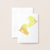 Kunstschaatsen op maat folie kaarten (Met envelop)