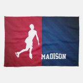 Kunstschaatsen; rood, wit en blauw theedoek (Horizontaal)