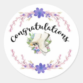 Kunstschaatsen Sticker Gefeliciteerd