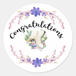 Kunstschaatsen Sticker Gefeliciteerd