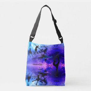 Kunstschaatsen Typografie Bevroren Crossbody Tas