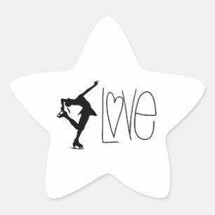 Kunstschaatser Liefde Ster Sticker