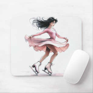 Kunstschaatser meisje met Schaatsen Muismat