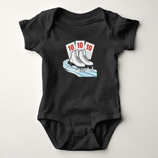Kunstschaatser met scorekaarten - Baby T-shirts