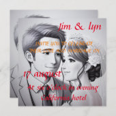 Kunstschets Bruiloft Uitnodiging (Voorkant / Achterkant)