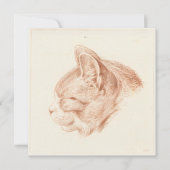  Kunstschets van een kat Notitiekaartje (Voorkant)