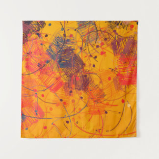 Kunstschetsmateriaal Abstract geometrisch gedeelte Wandkleed