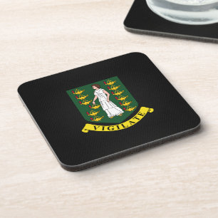 Kunstschild van de Maagdeneilanden Bier Onderzetter
