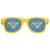 Kunstschild van de Maagdeneilanden Retro Zonnebril (Voorkant)