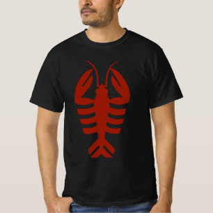  kunstschilder Deco Seafood Lobster in het rood T-shirt