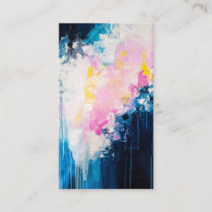 Kunstschilder met mediapictogram visitekaartje