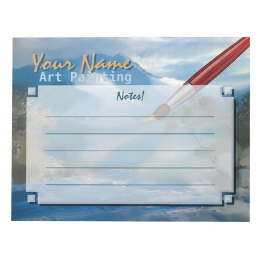 Kunstschilder - Notitieblok (Voorkant)