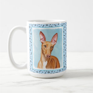 Kunstschilderij van een Pharaoh Hound - Lieve orig Koffiemok