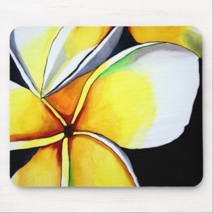 Kunstschilderij van Frangipani waterverf Muismat