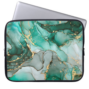 Kunstschilderij van natuurluxe abstracte vloeistof laptop sleeve