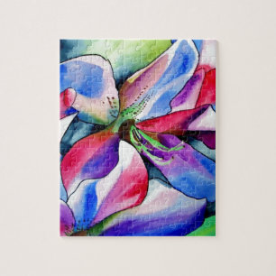 Kunstschilderij van Rainbow Azalea, waterverf Legpuzzel