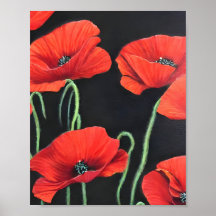 Kunstschilderij van Red Poppies