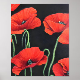 Kunstschilderij van Red Poppies Poster