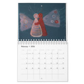 Kunstschilderijen Abstracte decoratieve kalender (Feb 2026)