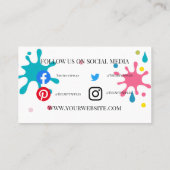 kunstschilderkunst kunstatelier kind visitekaartje (Achterkant)