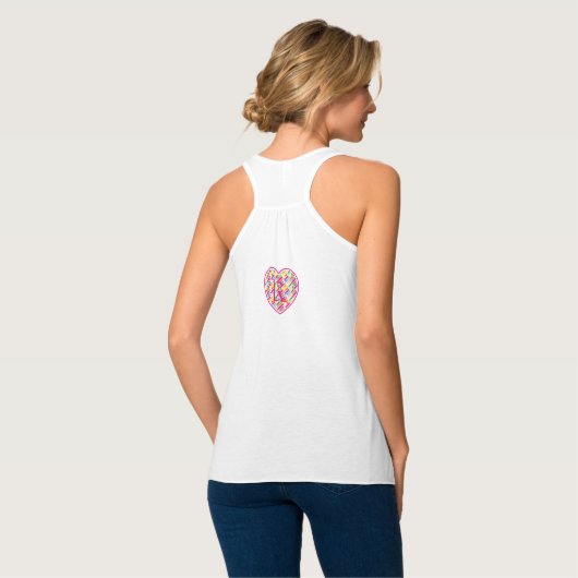 Kunstschilferen van het hemelmonogram regenboogdia tanktop (Volledige Achterkant)