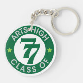 Kunstscholen van 77 Logo Sleutelhanger (Achterkant)