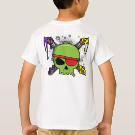 Kunstschoolschedel met druipende verf essentieel v t-shirt