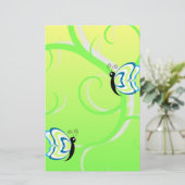 Kunstscrapboogpapier voor vlinders briefpapier (Staand voorkant)