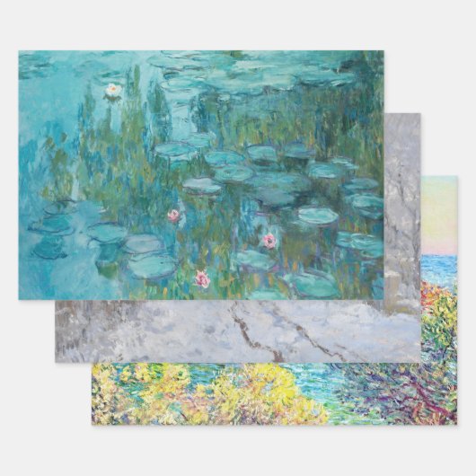  kunstselectie van Claude Monet Inpakpapier Vel (Set)