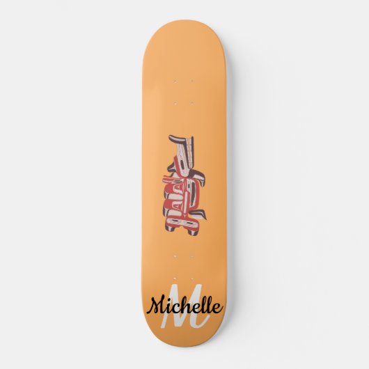 Kunstskateboarddeck - vos skateboard (Voorkant)
