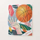 Kunstsport Abstracte sport in Basketball Player Th Legpuzzel (Verticaal)
