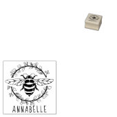 Kunststempel Bijen Wreath Wood Rubberstempel (Gestempeld)