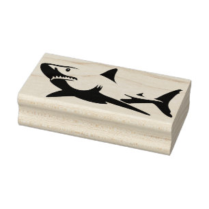 kunststempel haaien 	rubberstempel