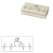 kunststempel koffie 	rubberstempel (Gestempeld)