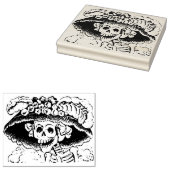 Kunststempel Mardi Gras skeleton afbeelding Rubberstempel (Gestempeld)