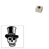 Kunststempel Mardi Gras Skull Rubberstempel (Gestempeld)