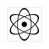 kunststempel met atoomsymbool rubberstempel (Afrduk)