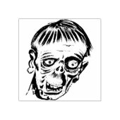 Kunststempel monsterkop illustratie 	rubberstempel (Afrduk)