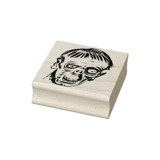 Kunststempel monsterkop illustratie 	rubberstempel (Stempel)